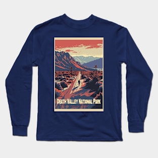 Death Valley National Park Vintage Travel  Poster Long Sleeve T-Shirt